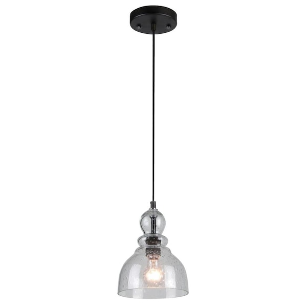 Westinghouse One-Light Indoor Mini Pendant ORB, Clear Seeded Glass 6100800 - main